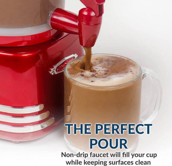 Nostalgia Retro Frother and Hot Chocolate Maker and Dispenser, 32 Oz, for - Image 4