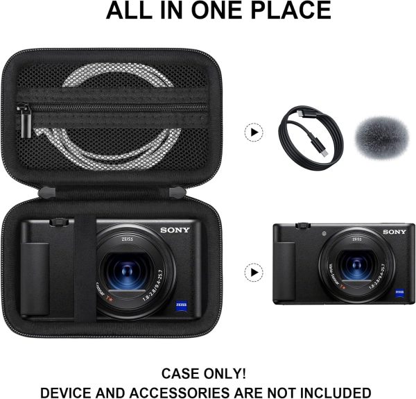 Hard Travel Case for Sony ZV-1F / ZV-1 / ZV-1 II Digital Camera, Digital - Image 2