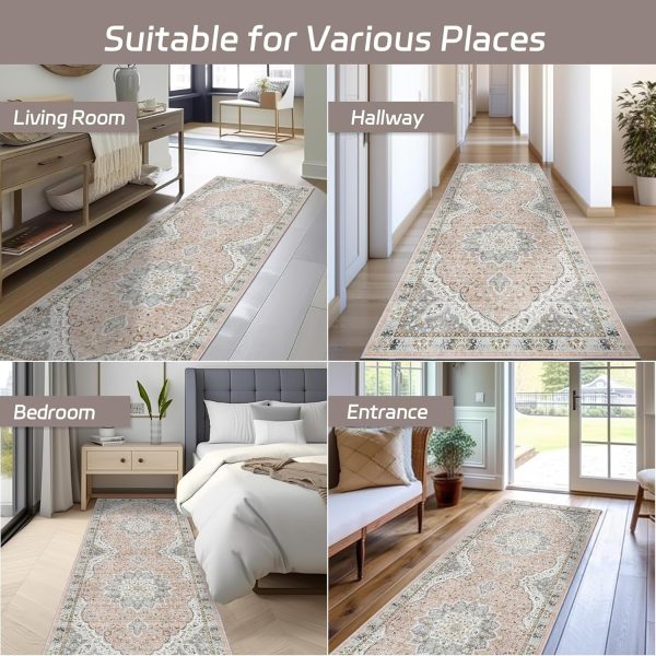 Madane Runner Rug 2x8, Washable Hallway Runner Rugs, Non-Slip Low-Pile Soft - Image 7