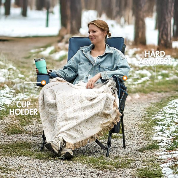 PORTAL Heated Camping Chairs for Adults Outdoor Sports Oversized Folding - Image 6