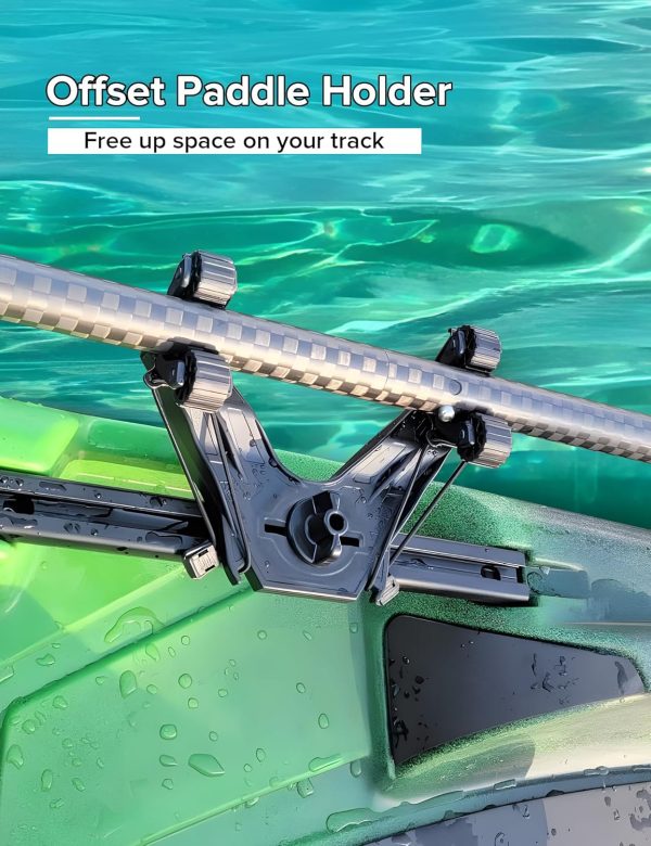 Kayak Paddle Holder, Kayak Accessories for Fishing, Dual Head Kayak Track - Image 2