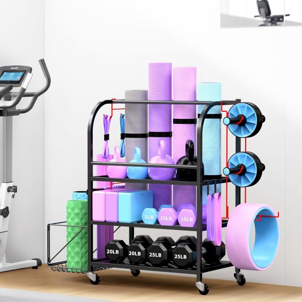 Dumbbell Rack, Weight Rack for Home Gym, 600LBS Metal Home Gym Storage with - Image 8