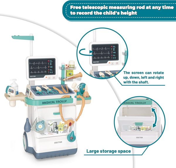 Deluxe Doctor Kit for Toddlers, Pretend Medical Station Set for Boys & - Image 5