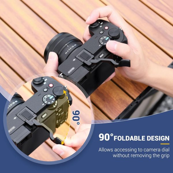 Foldable A6700 Thumb Up Grip for Sony A6700 Camera Only, Aluminum Alloy - Image 3