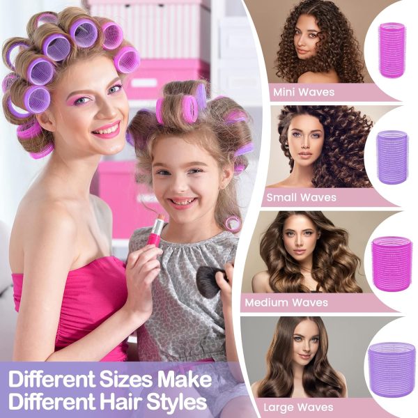 33 Piece Hair Rollers set, Self Grip Hair Rollers for Long Medium Short - Image 4