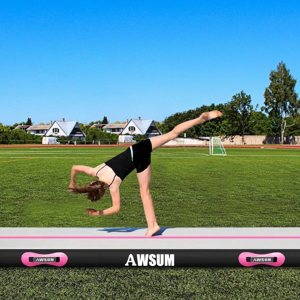 AWSUM 10ft /13ft Gymnastics Mat with Air Roller Tumbling Barrel Back - Image 5