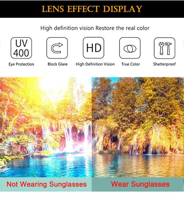 EYLRIM Thick Square Frame Sunglasses for Women Men Fashion Chunky Rectangle - Image 5