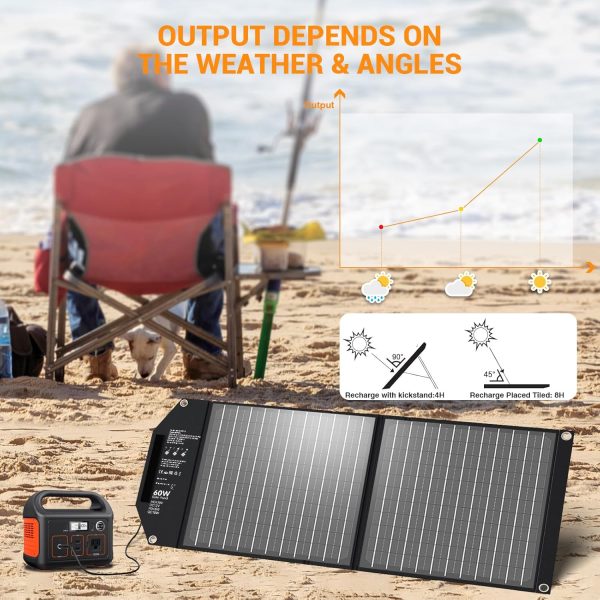 30W Portable Solar Charger, Foldable Solar Panel Charger with 18V MC4 Port, - Image 8