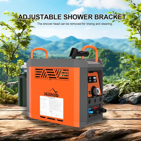 Portable Propane Water Heater Water Pump & Showerhead, Instant Hot Water - Image 8
