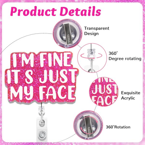 4 PCS Funny Badge Reel Barely Cried Today Retractable ID Badge Holders ICU - Image 3