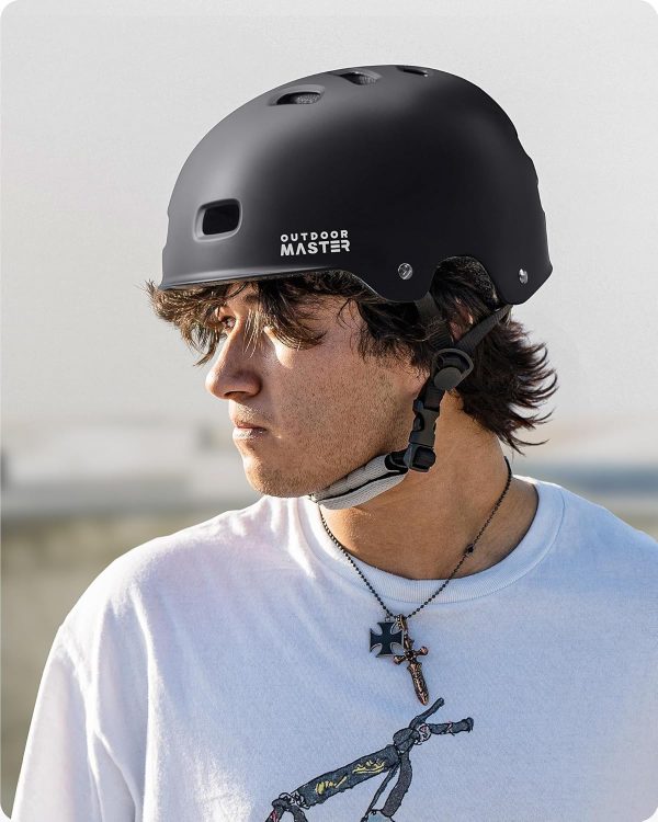 OutdoorMaster Skateboard Cycling Helmet - Two Removable Liners Ventilation - Image 5