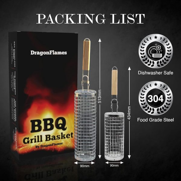 Grill Well 2.0 - Rolling Grill Basket (2 PCs) ideal as Birthday Gift for - Image 6