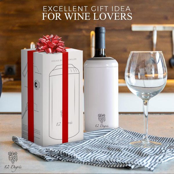 Wine Chiller Set - Perfect Wine Gifts for Women & Men - Stainless Steel - Image 3