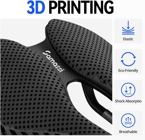 Bike Seat, 3D Printed Bike Saddle | Comfortable Bike Seat Cushion for Men - Image 2