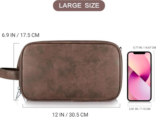 Elviros Travel Toiletry Bag for Men,Large Shaving Dopp Kit Water-resistant - Image 6