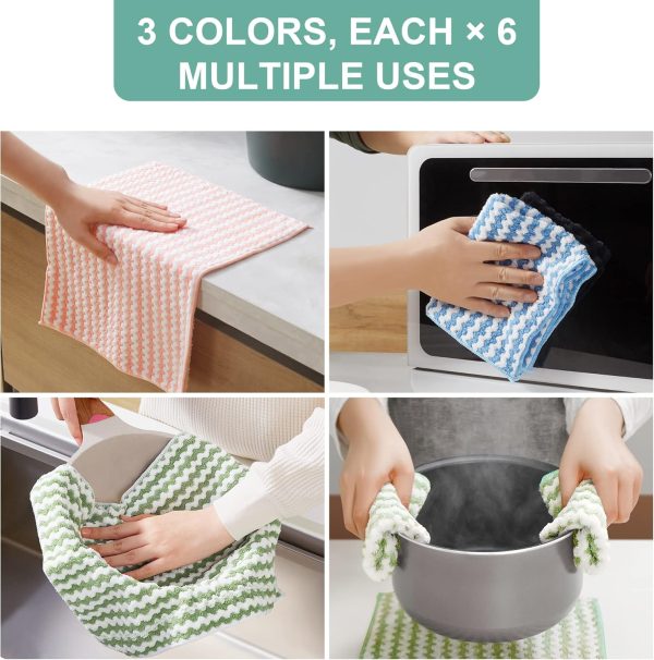 JOYMOOP Microfiber Cleaning Cloth, Kitchen Towels for Dish Drying Washing, - Image 8