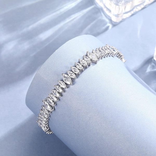 Gemsme Tennis Bracelets for Women and Men, Diamond Bracelets for Women, 18k - Image 5
