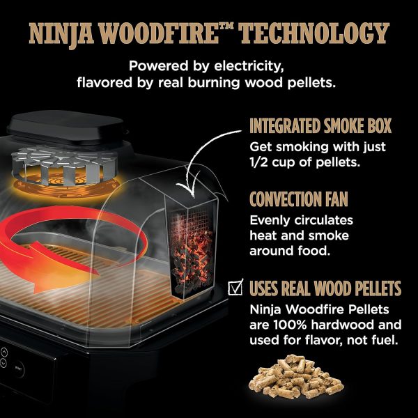 Ninja, Woodfire Pro XL Outdoor Grill & Smoker, Thermometer, 4-in-1 Master - Image 12