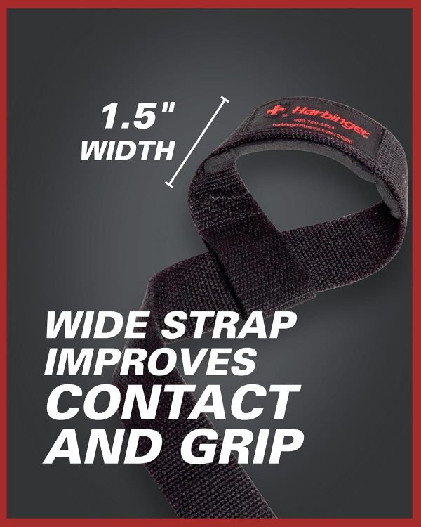 Harbinger Padded Cotton Lift Straps - Soft, Supportive Neotek Wrist Pads - - Image 4