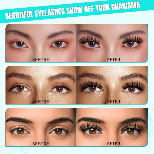 Lash Extension Kit 280Pcs,DIY Individual Lashes Clusters Kit,Lash Bond And - Image 6