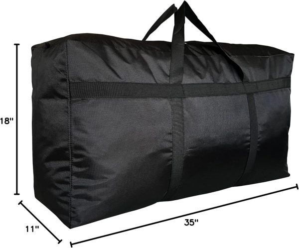 Extra Large Storage Duffle Bag with Zippers and Handles, Big Foldable - Image 9