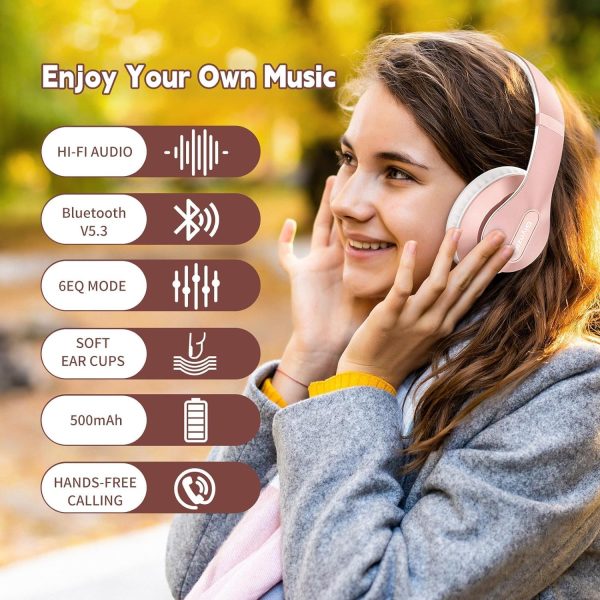 Wireless Bluetooth Headphones Over Ear 65H Playtime HiFi Stereo Headset - Image 6