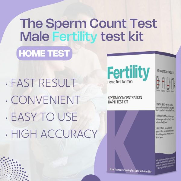 Trak Plus Male Fertility Testing System Fertility Home Test Kit for Men- - Image 2