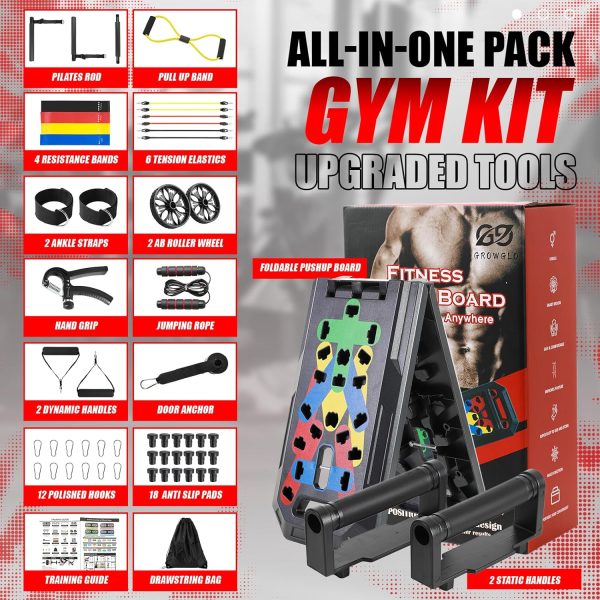 Push Up Board, Portable Multifunction All-in-One Fitness Accessories with - Image 3