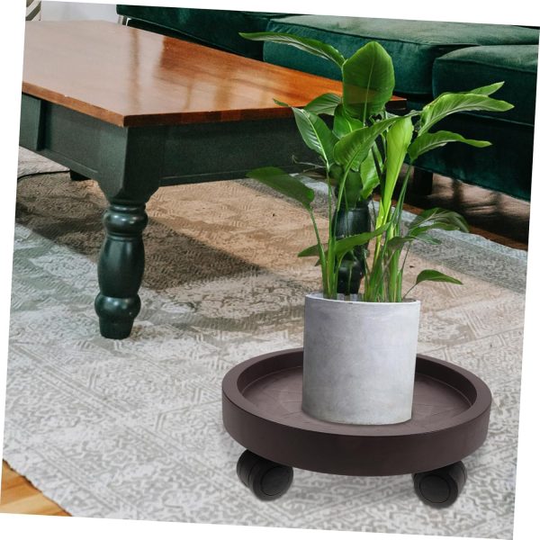 SUPVOX Pot Base Pot Stand Outdoor Square Plant Saucer Round Wheel Pots - Image 6