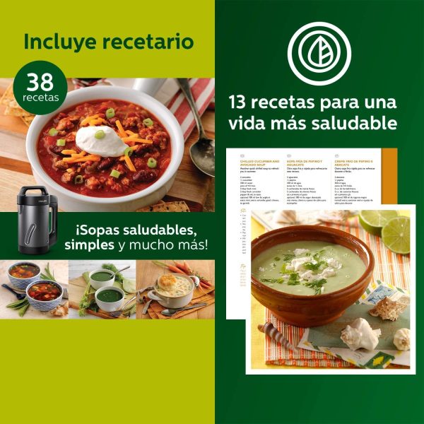 Philips Viva Collection SoupMaker, 1.2 L, Makes 2-4 servings, 6 Pre-set - Image 8