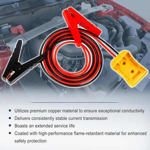 Jumper Cable Clamps Kit Fit for Dewalt 20V Battery, Battery Jumper Starter, - Image 4