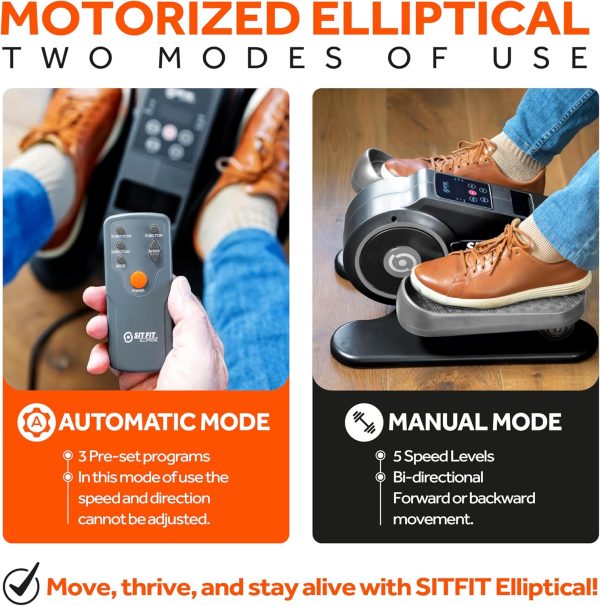 SITFIT, Sit Down and Cycle! Powered Foot Pedal Exerciser for Seniors, Under - Image 2