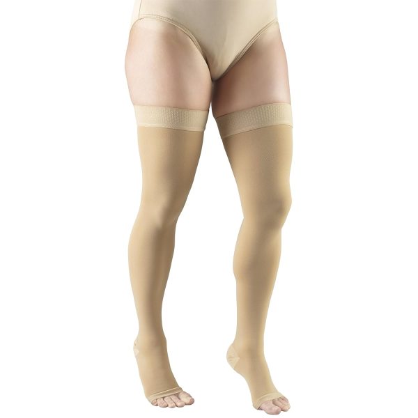 Truform 15-20 mmHg Compression Stockings for Men and Women, Thigh High - Image 4
