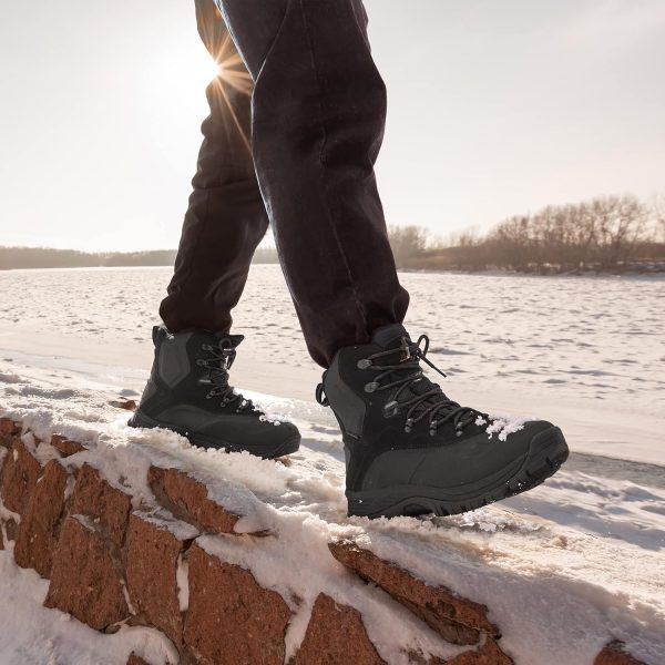 NORTIV 8 Men's Insulated Waterproof Construction Hiking Winter Snow Boots - Image 6