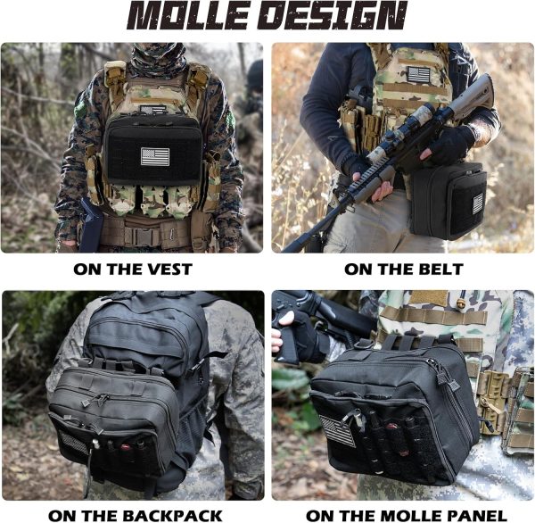 Jueachy Molle Large Tactical Pouch: EDC Pouch Medical Tool Pouches - Image 4