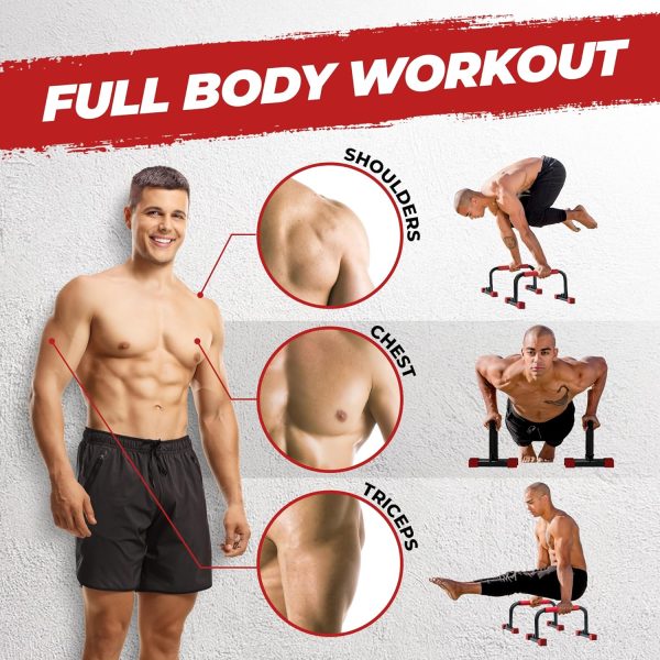 Rubberbanditz Parallette, Parallel Bars & Dip Station | At Home Gym Workout - Image 4