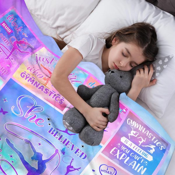 Gymnastics Gift for Girls, Gymnastics Blanket for Girls, Just A Girl Who - Image 5