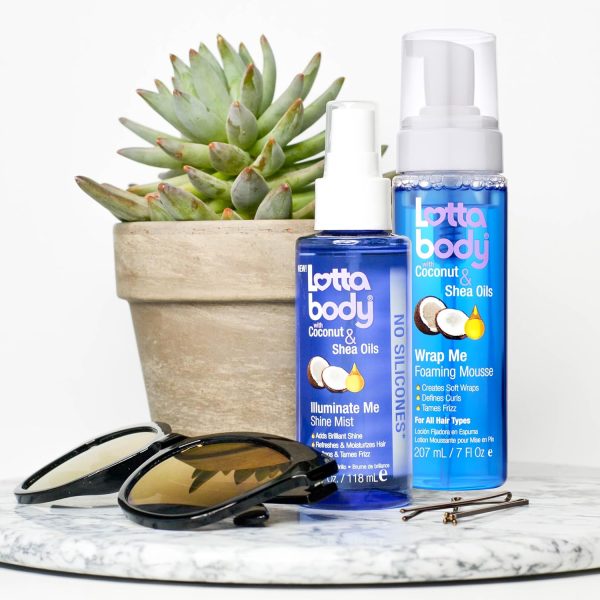 Lottabody Coconut Oil and Shea Wrap Me Foaming Curl Mousse , Creates Soft - Image 4