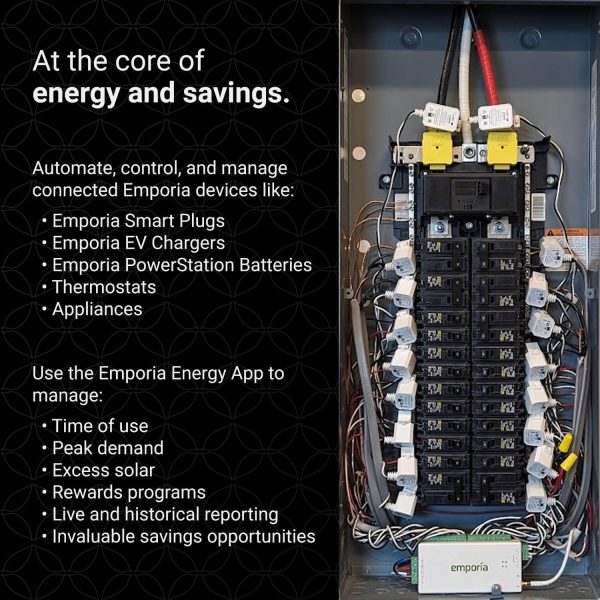 Emporia Gen 3 Smart Home Energy Monitor with 8 50A Circuit Level Sensors | - Image 2