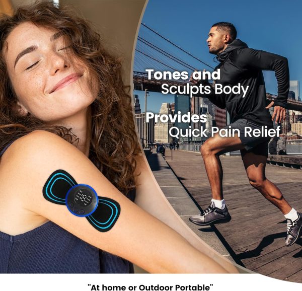 PLENO 2 Mini Muscle Body Massager Host with 2 Replaceable Pads and 19 Speed - Image 4