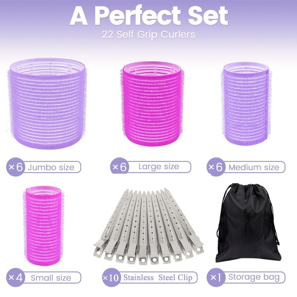 33 Piece Hair Rollers set, Self Grip Hair Rollers for Long Medium Short - Image 2