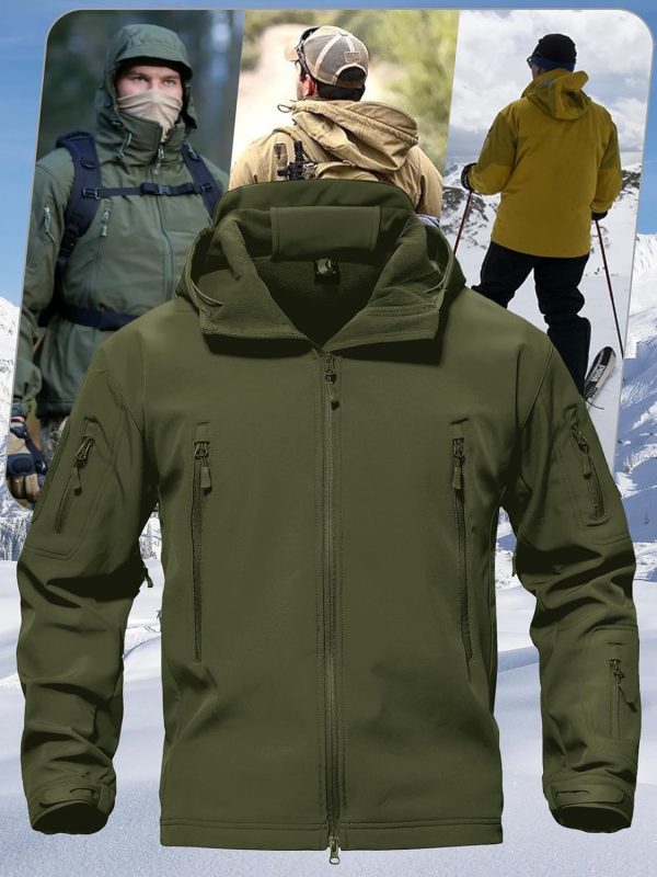 TACVASEN Men's Special Ops Military Tactical Rain Jackets Winter Warm - Image 6