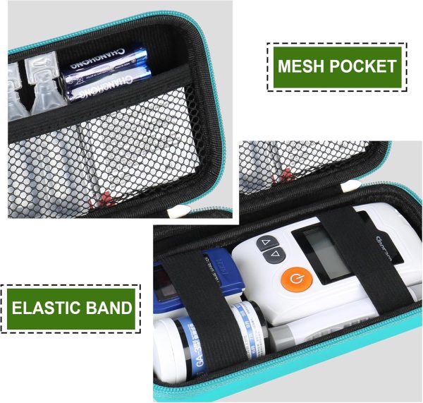 Diabetic Supplies Hard Case Diabetic Supply Organizer Bag Carrying Case for - Image 4