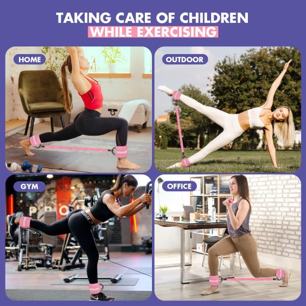 Ankle Resistance Bands with Cuffs, Ankle Bands for Working Out, Ankle - Image 7