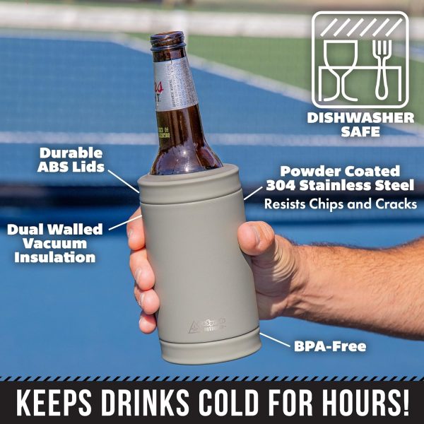 DUALIE 3 in 1 Insulated Can Cooler - Universal Size for 12 oz Cans, Slim - Image 4