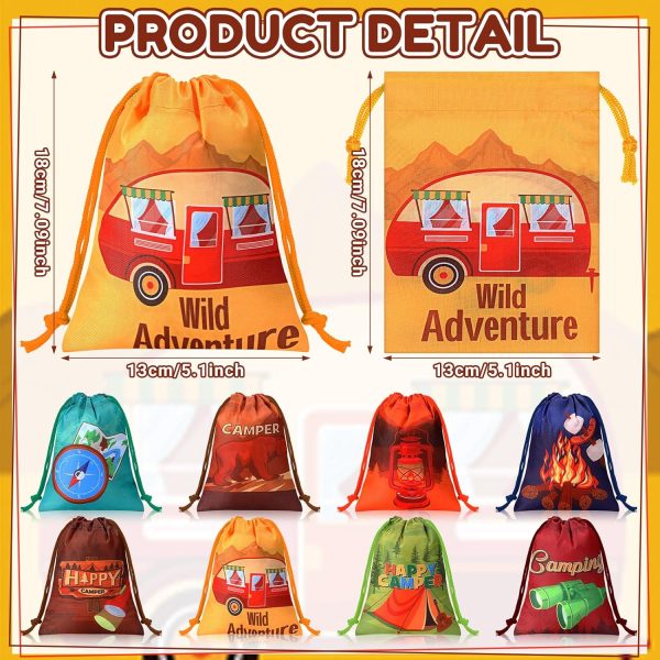 Cunno 24 Pieces Camping Party Favor Bags Camping Gift Treat Bags Camp Theme - Image 2