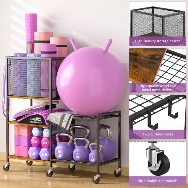 5 Tier Dumbbell Rack, Yoga Mat Storage Rack, Home Gym Storage Rack, Workout - Image 5