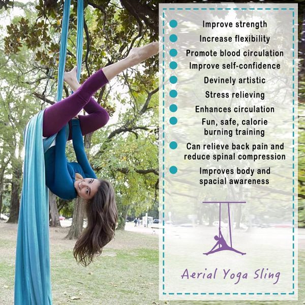 10M Premium Aerial Silks Equipment Yoga Pilates Swing Aerial Yoga - Image 5