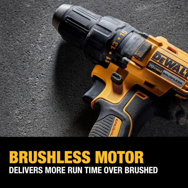 DEWALT 20V MAX Cordless Drill Driver, 1/2 Inch, 2 Speed, XR 2.0 Ah Battery - Image 3