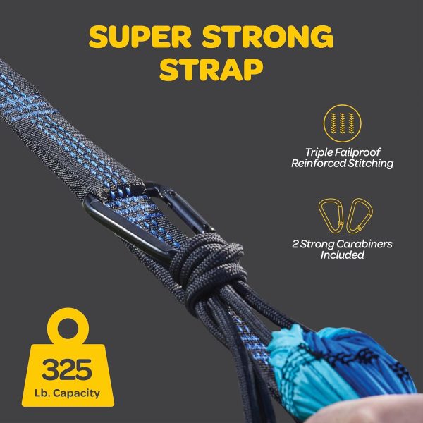 Durable Hammock 400 lb Capacity, Nylon Camping Hammock Chair - Double or - Image 4